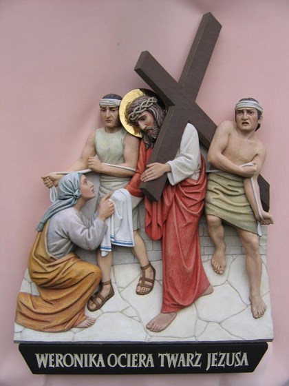 Stacje drogi krzyżowej : Drewniane płaskorzeźby - droga krzyżowa 