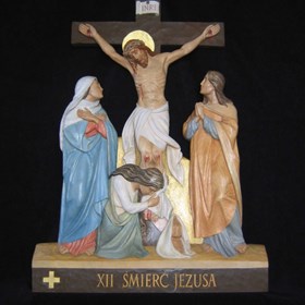 Stacje drogi krzyżowej : Drewniane płaskorzeźby - droga krzyżowa 